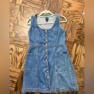 Gap Denim Button Down Dress Size 10 Petite